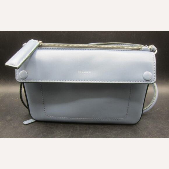 NWOT DELAROQ Troisième BLUE LEATHER Crossbody Bag - Picture 4 of 9